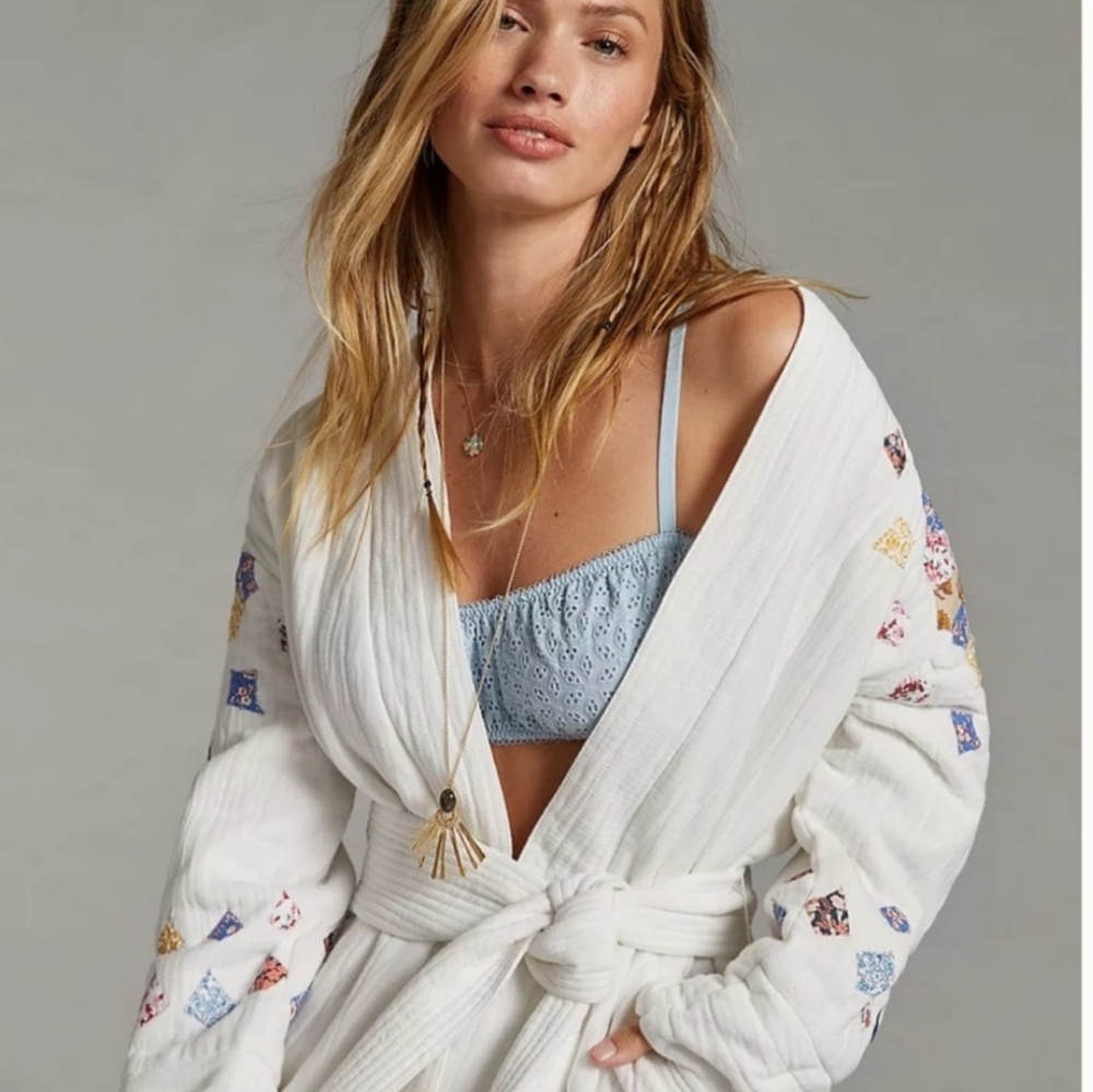 Anthropologie Quilted Kimono Jacket